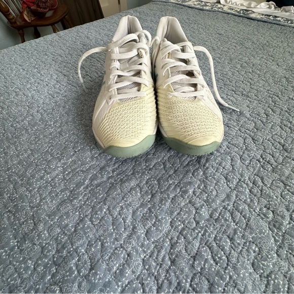 ASICS Sneakers Solution Swift FF White and Mint Green Tennis Prep Size 8.5 - Picture 5 of 8